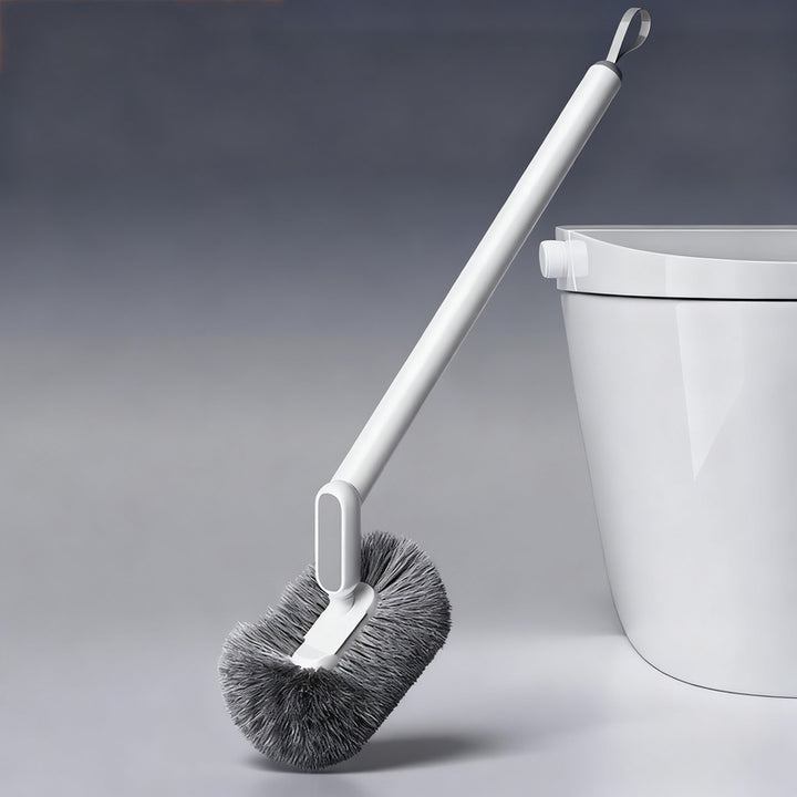 Toilet brush with long handle, wall mountable