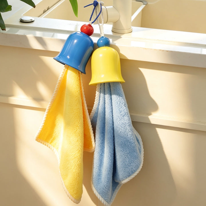 Towel with bell design, cotton