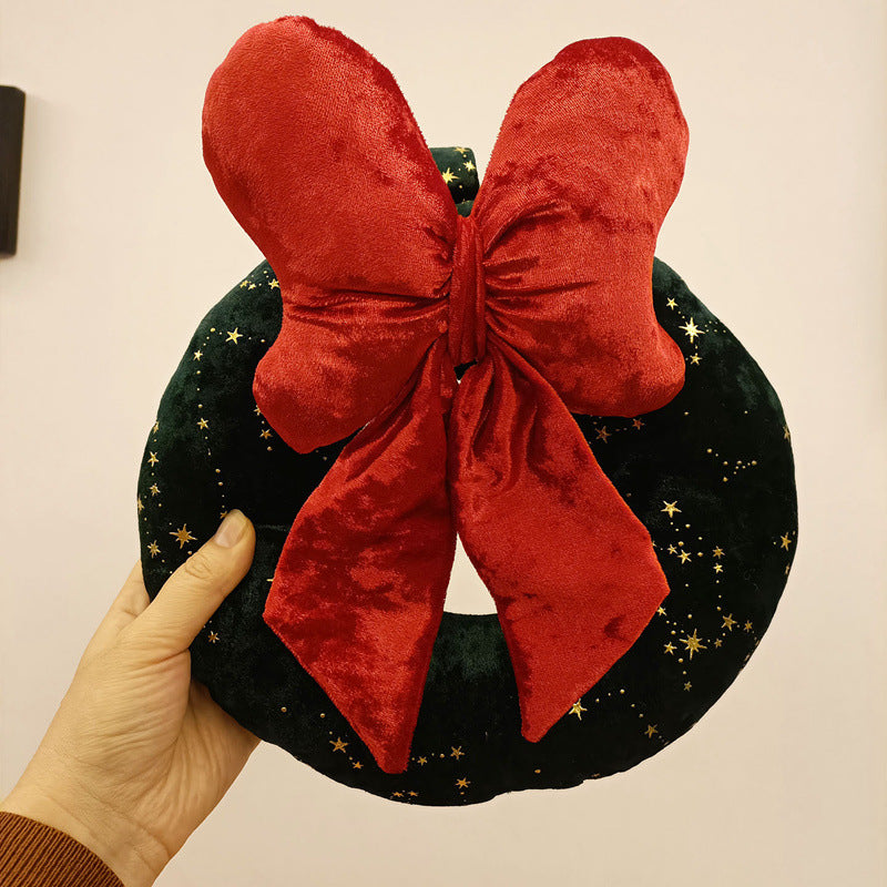 Christmas plush toys and decorative cushions, various designs