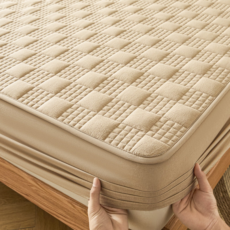 Waterproof cotton fitted sheet with padding