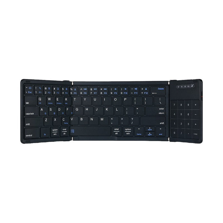 Bluetooth keyboard three-part foldable, 181 × 107 mm