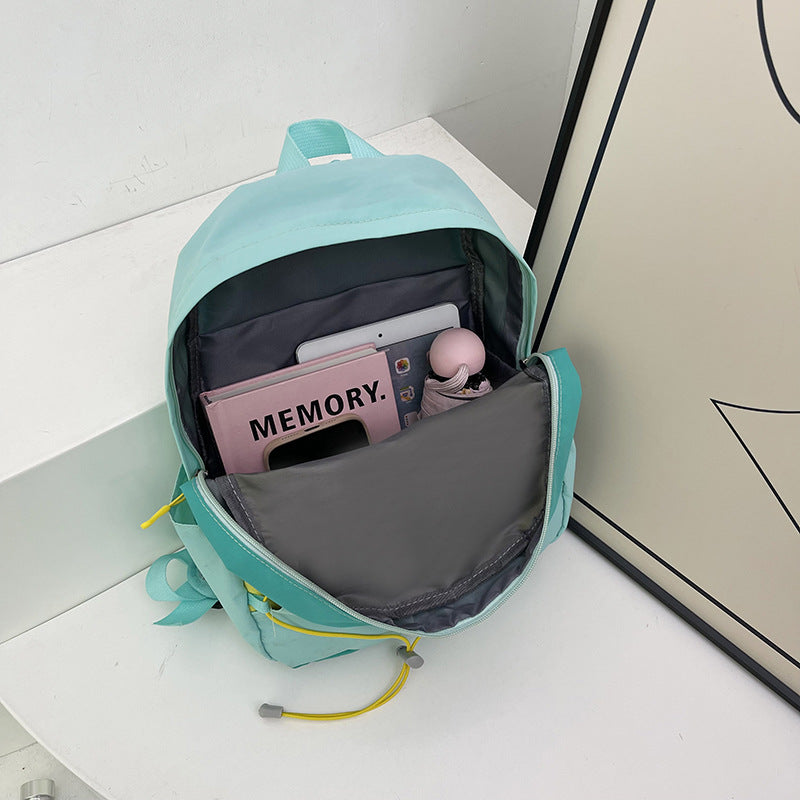 Nylon-Backpack, 20–35 L, with letter pattern