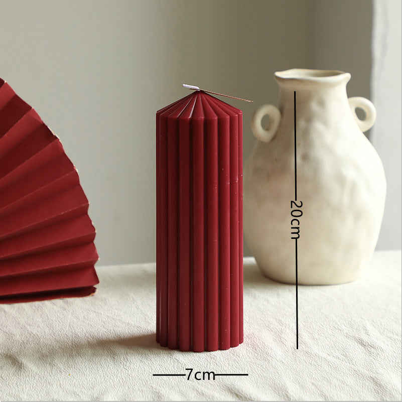 Handcrafted scented candle, cylindrical, soy blend