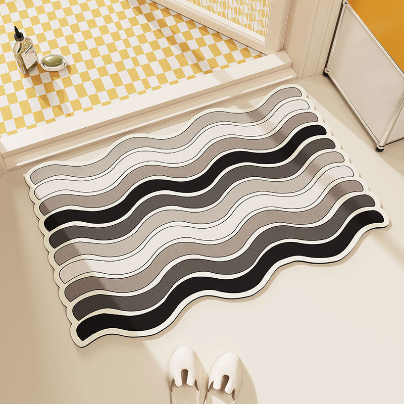 Rainbow bathroom mat, absorbent