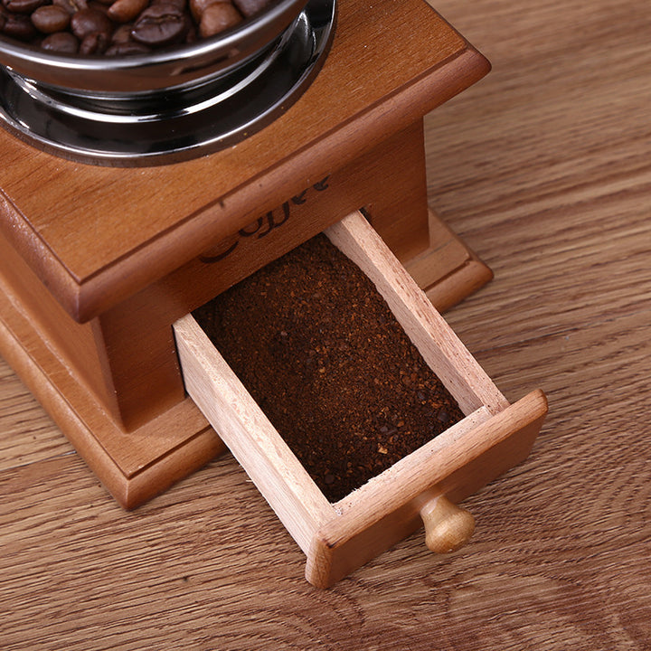 Hand crank coffee mill in retro style