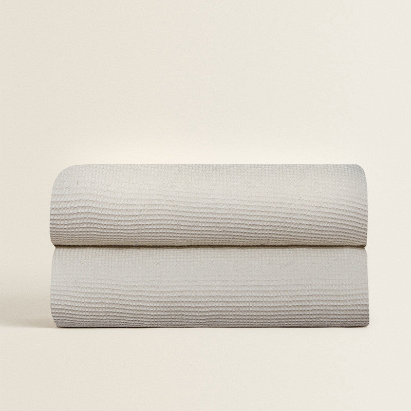Cotton waffle piqué blanket, 100×150–200×230 cm