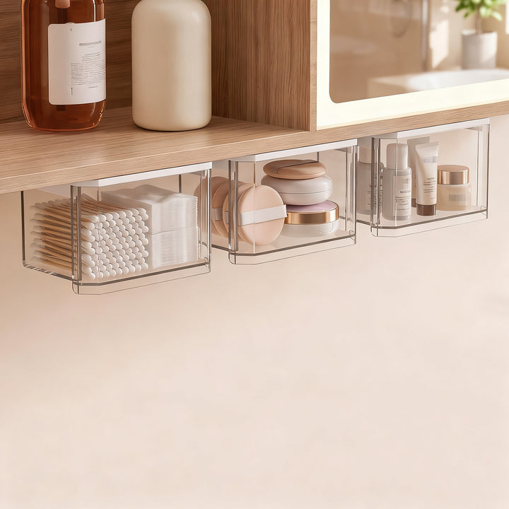 Drawer storage box, transparent