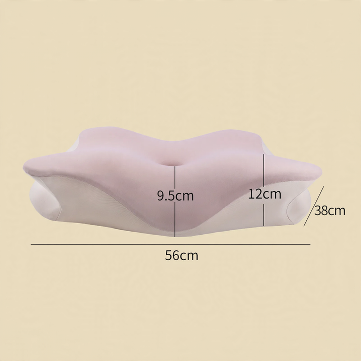 Neck support pillow, butterfly shape, memory foam
