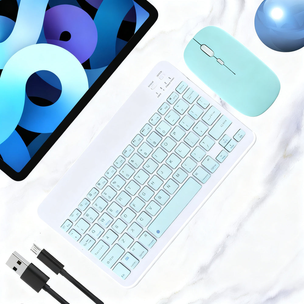 Bluetooth keyboard with mouse for tablets and laptops