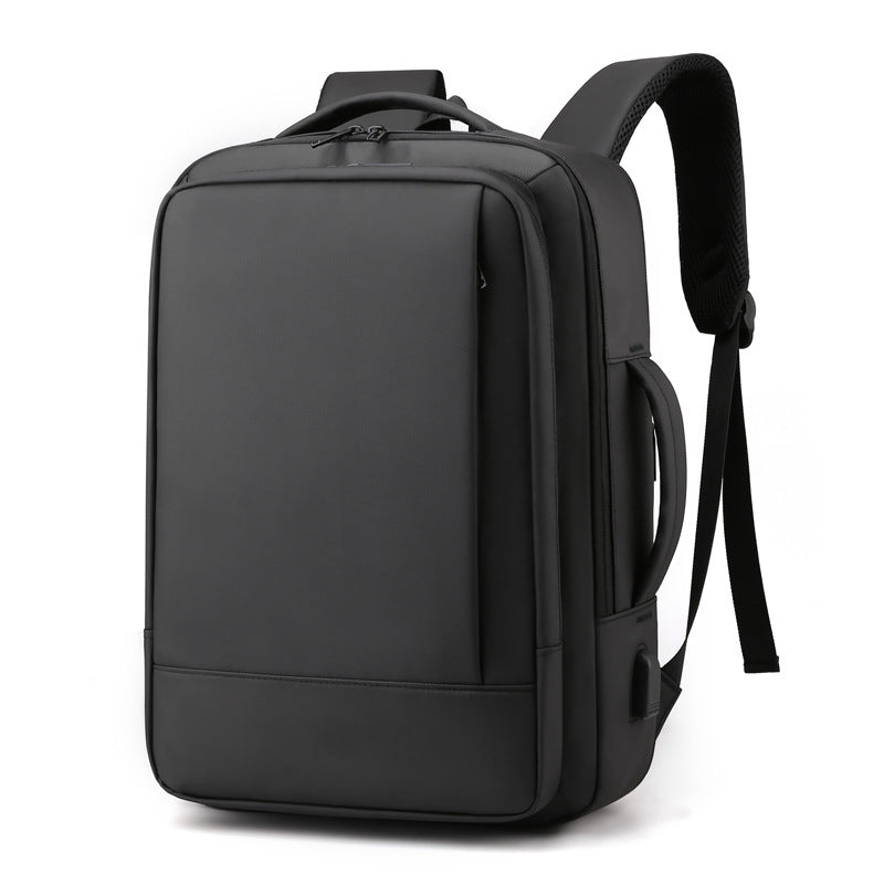 Expandable business backpack with USB charging, 20-35 L