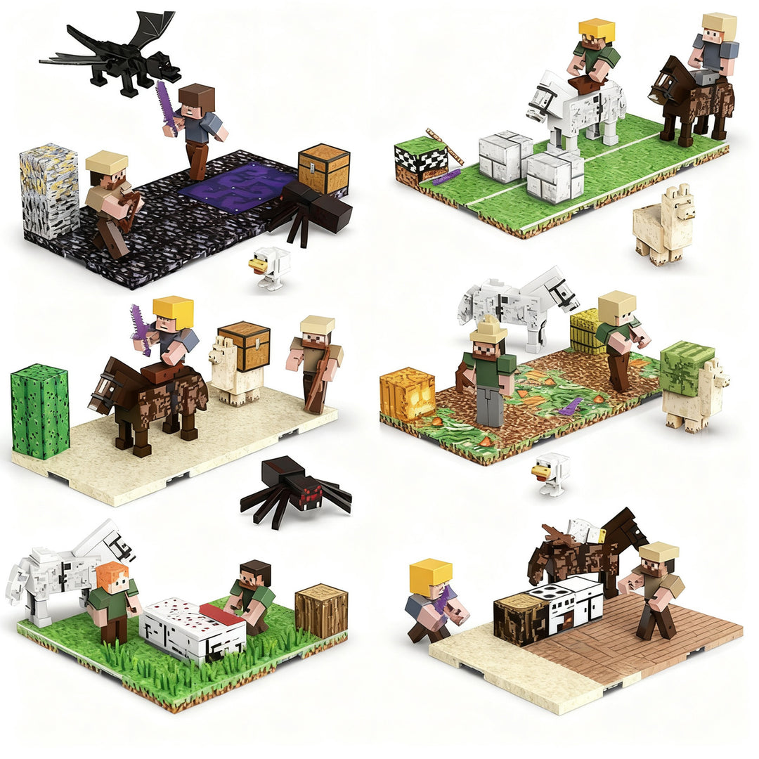 Magnetic building blocks, plastic, children's toy