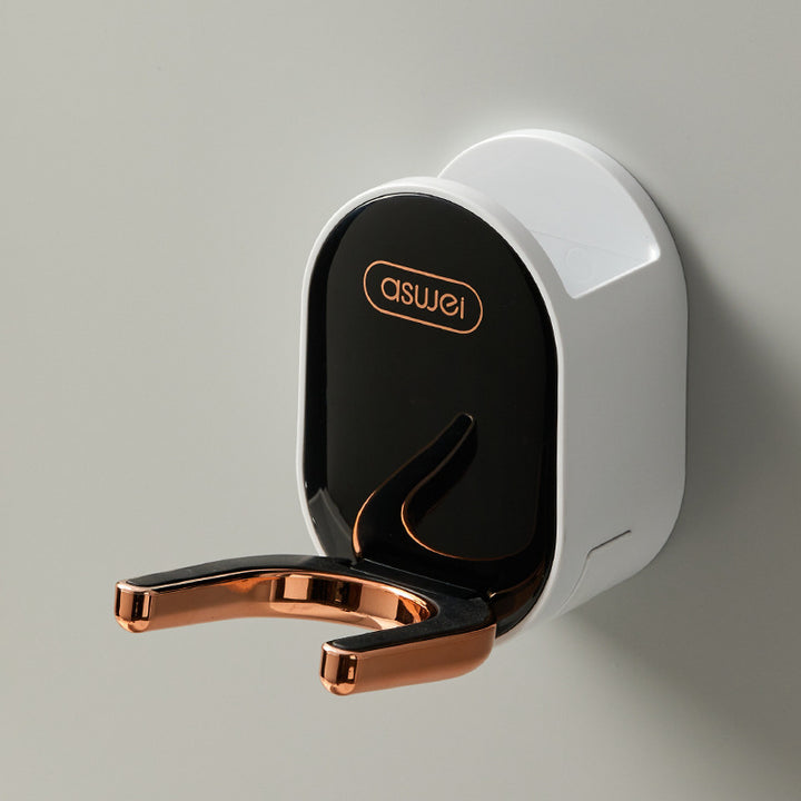 Hair dryer wall holder, foldable, no drilling