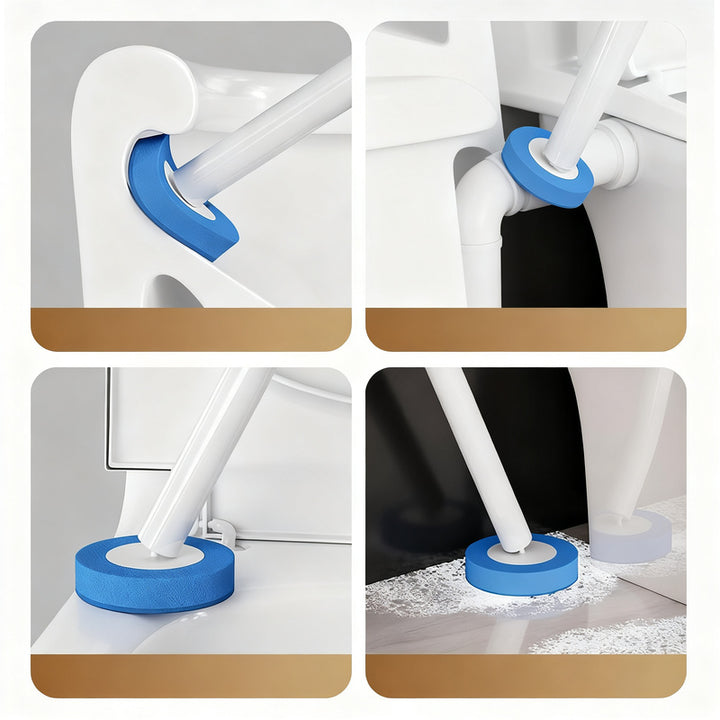 Toilet brush with interchangeable heads