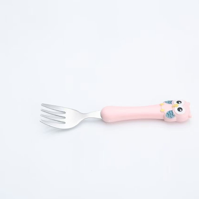 Children's tableware set made of stainless steel, portable