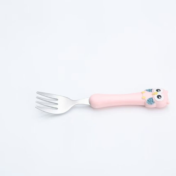 Children's tableware set made of stainless steel, portable