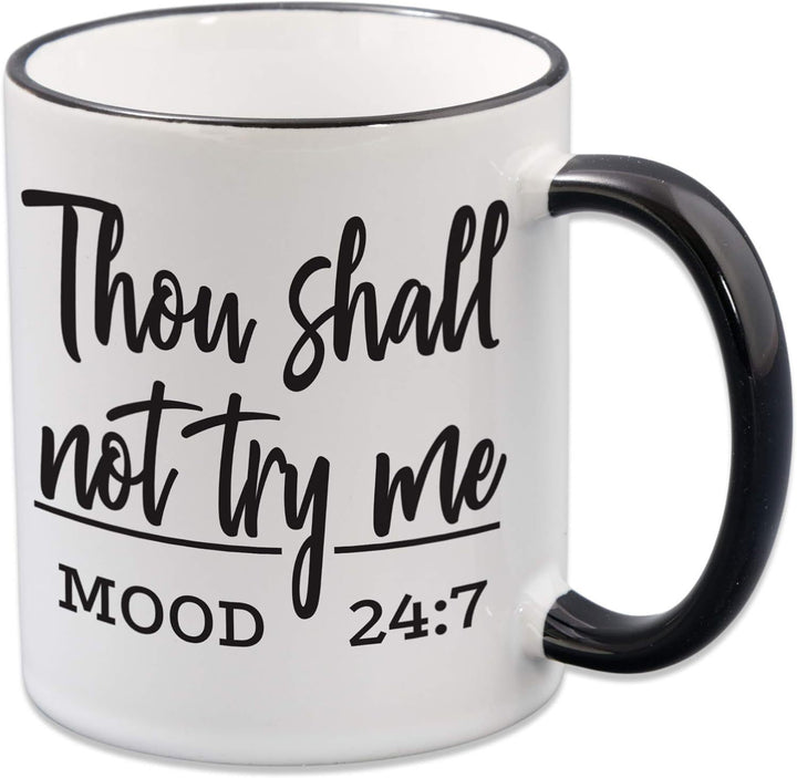 Ceramic coffee mug with saying, 301–400 ml