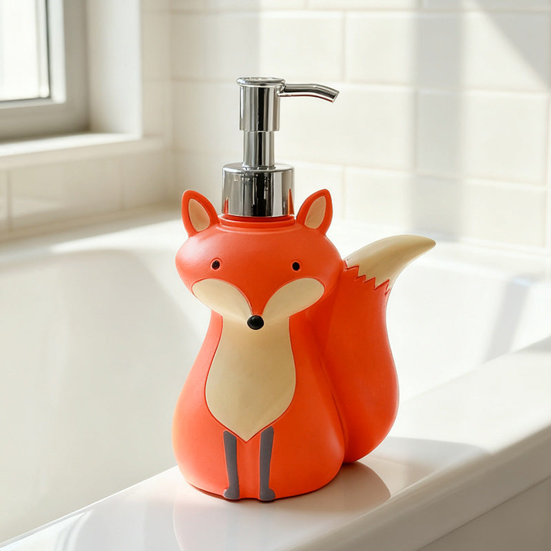 Soap dispenser with fox motif