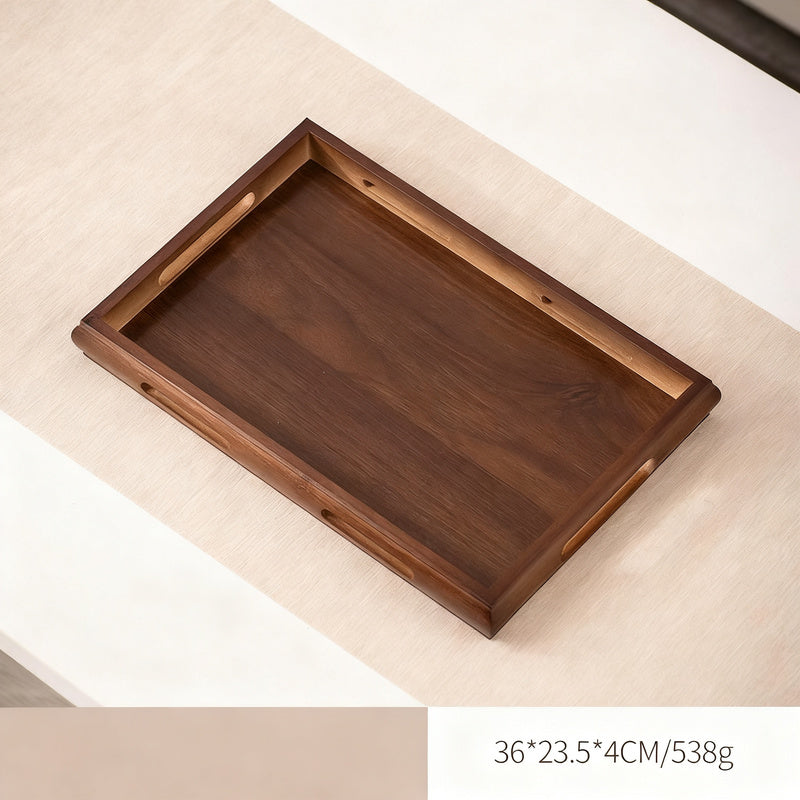 Bamboo serving tray, rectangular