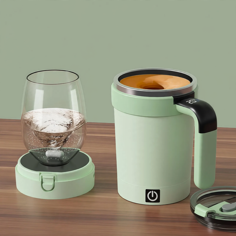 Electric stirring cup with temperature display, 380 ml