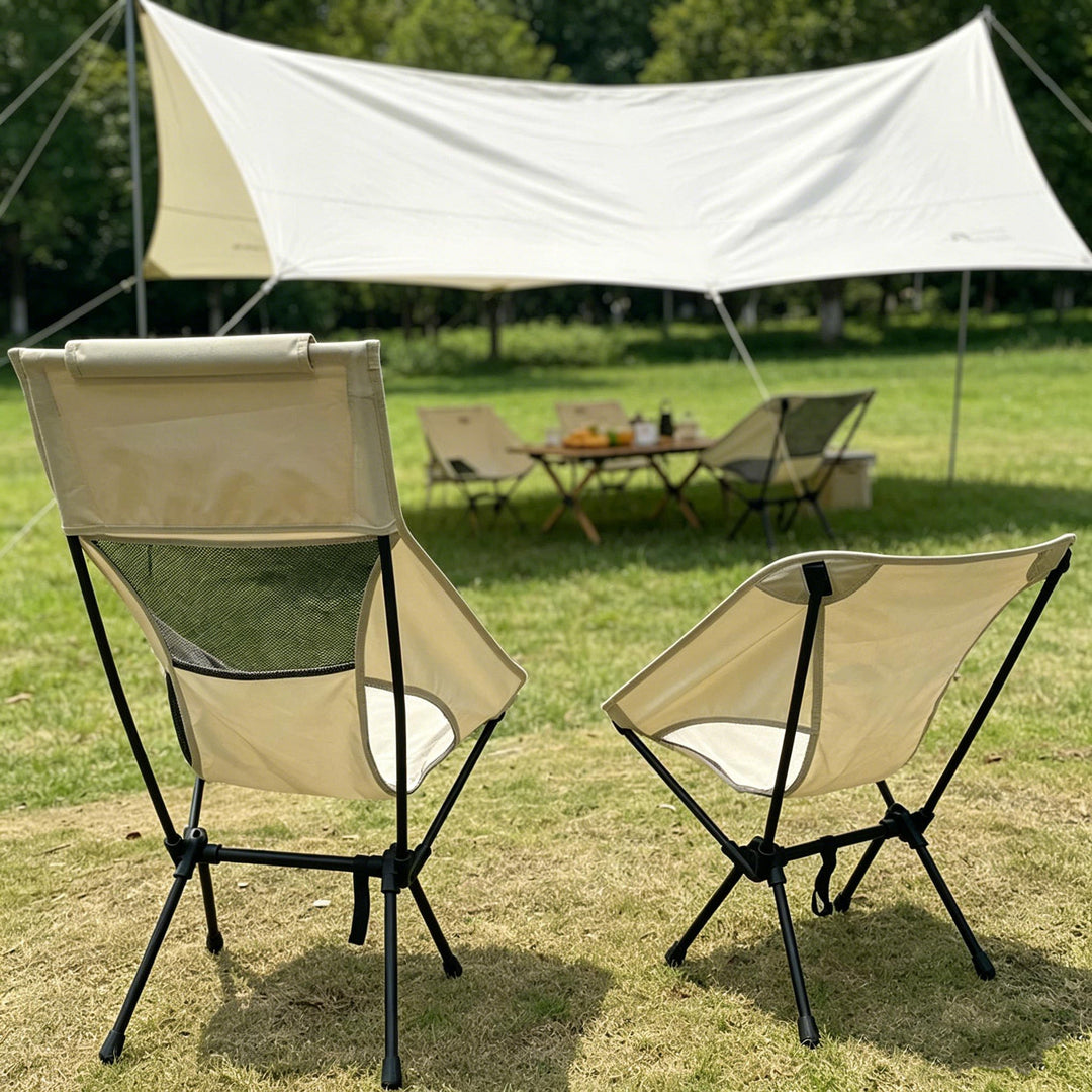 Light folding chair with backrest, carbon steel