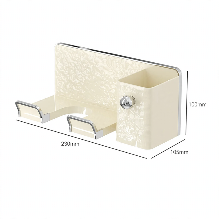 Wall mount for hair dryer, drill hole free