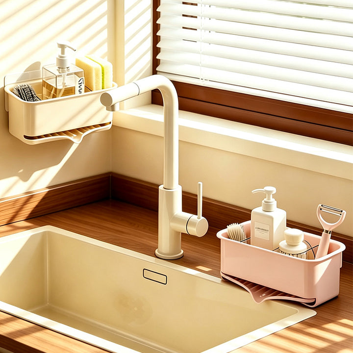 Kitchen drying rack with drip tray, wall mountable