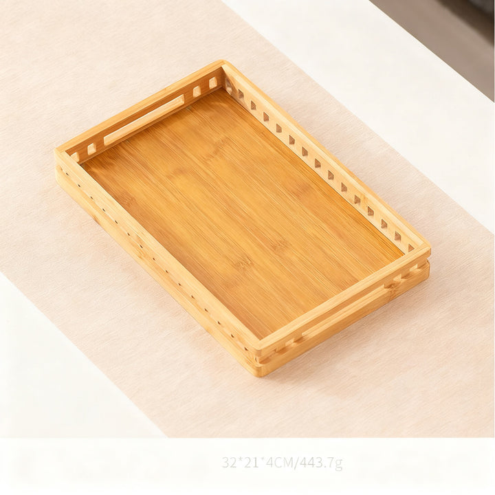 Bamboo serving tray, rectangular