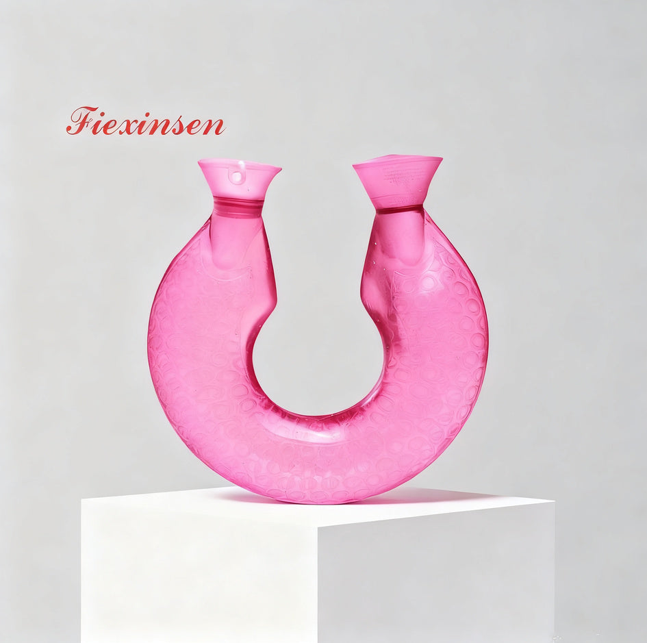 U-shaped hot water bottle for neck and shoulders