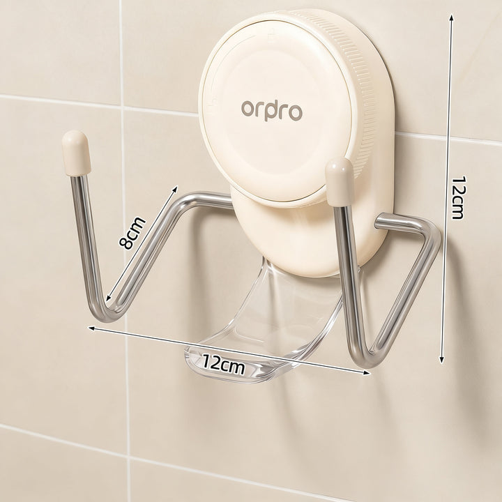 Wall-mounted pot lid and cutting board holder with suction cup