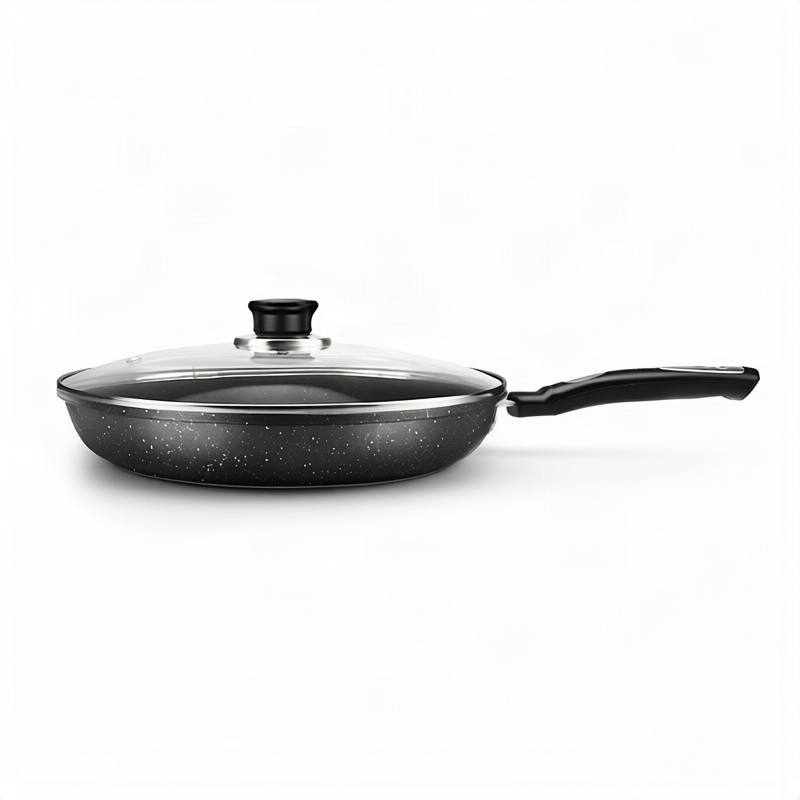 Stainless Steel Frying Pan with Glass Lid