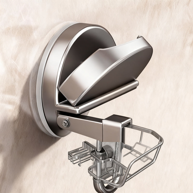 Shower shelf with suction cup or wall mounting