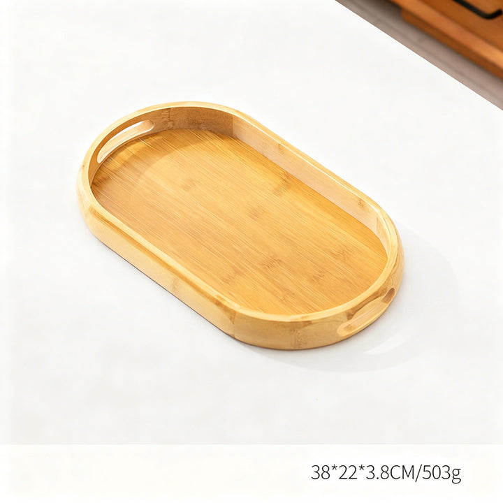 Bamboo serving tray, rectangular