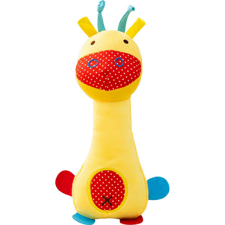 Plush animal toy with squeaker for dogs and cats