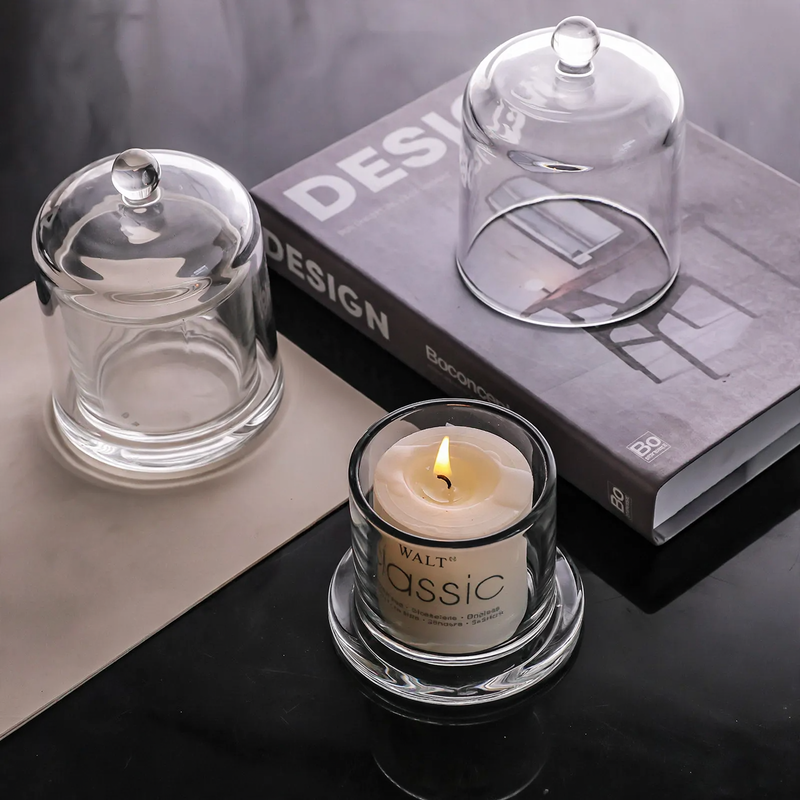 Glass bell jar candle cover