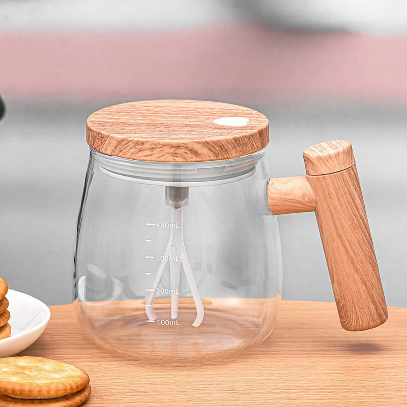 Electric whisk mixer made of glass, 400 ml, portable