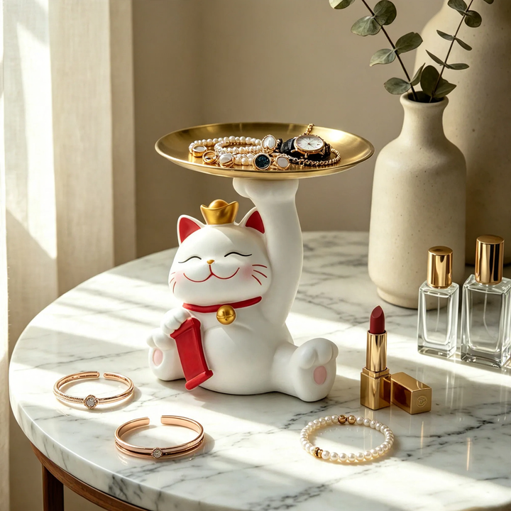 Glückskatz-Jewelry tray and key holder