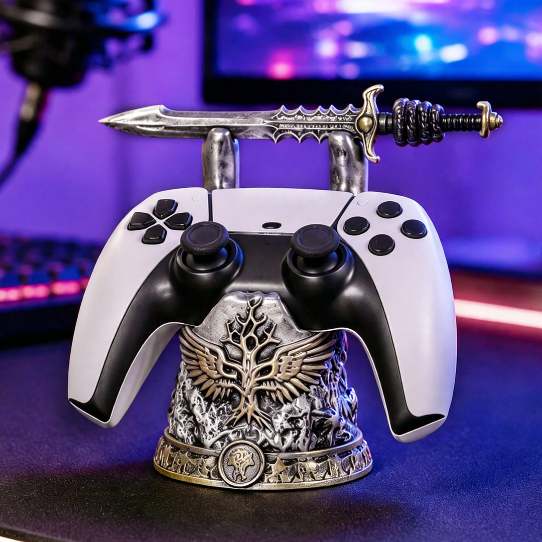 Game controller stand, hand-painted resin figure