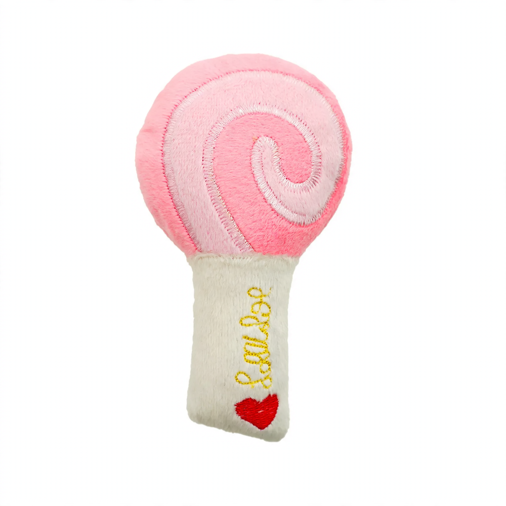 Plush lollipop toy for cats with sound