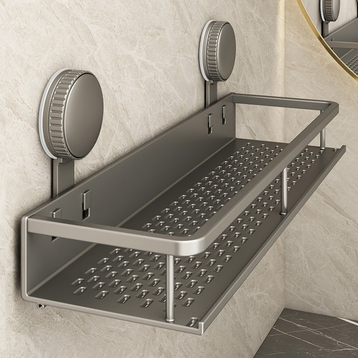 Suction Cup Wall Shelf Bathroom, Space Aluminum