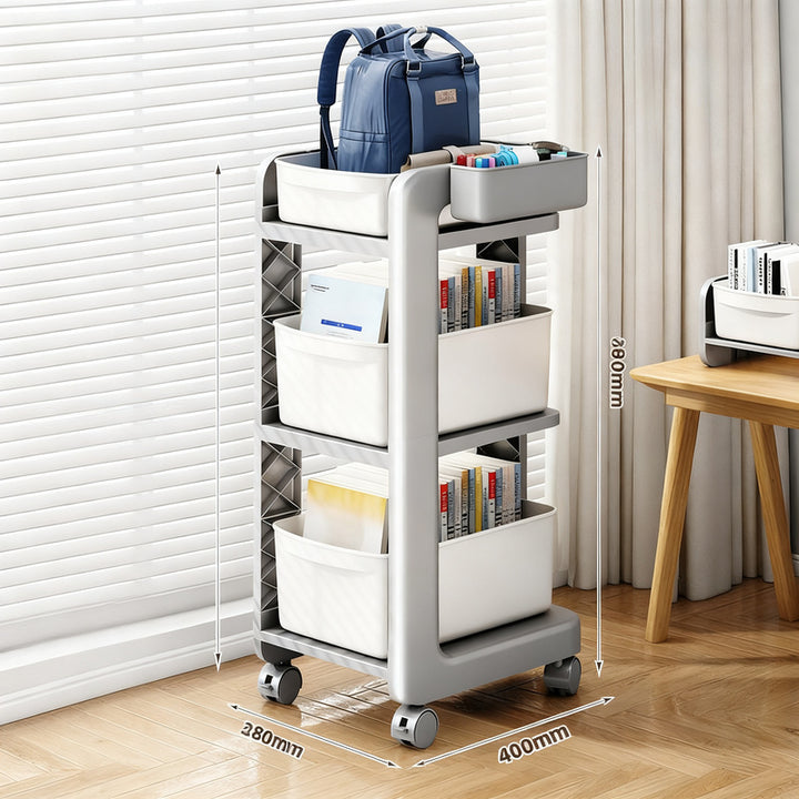 Mobile backpack stand with wheels