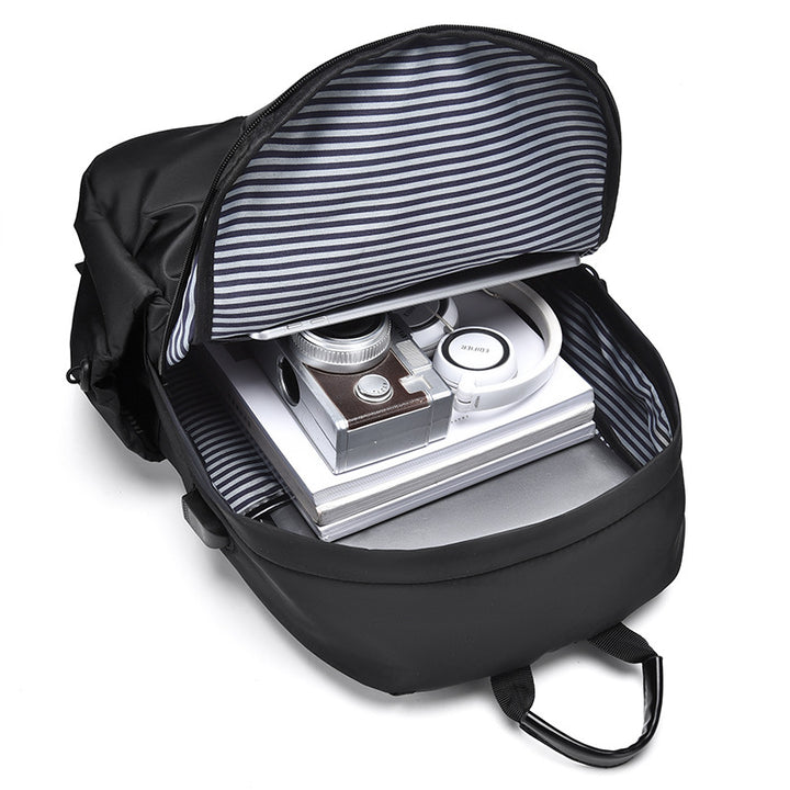 Sporty backpack, Oxford fabric, under 20 L, 16-inch laptop