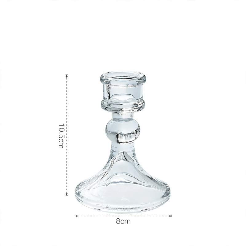 Glass candle holder in Nordic design