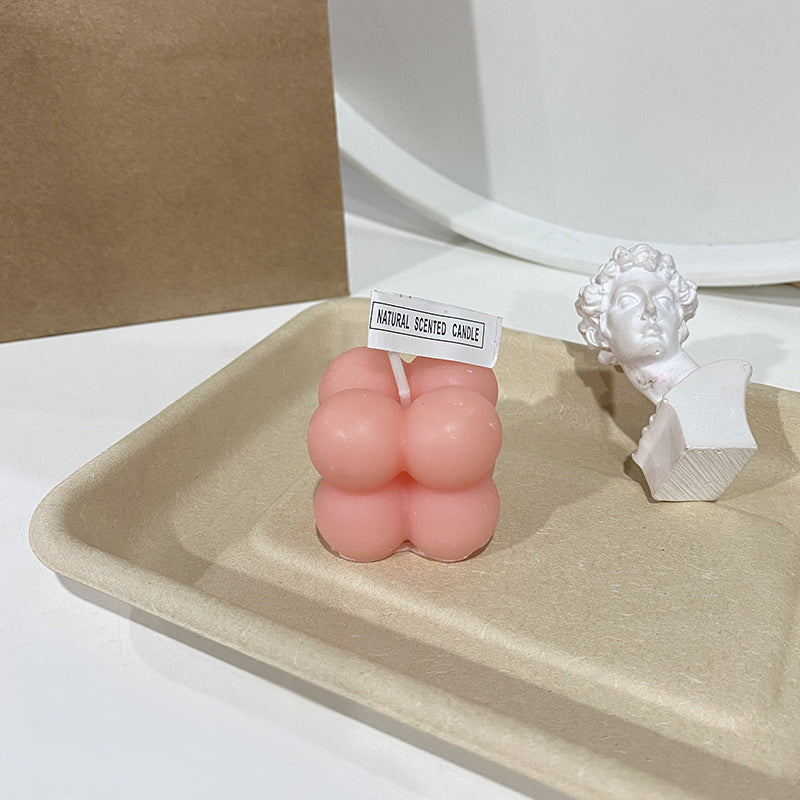 Geometric Soy Scented Candle, handcrafted
