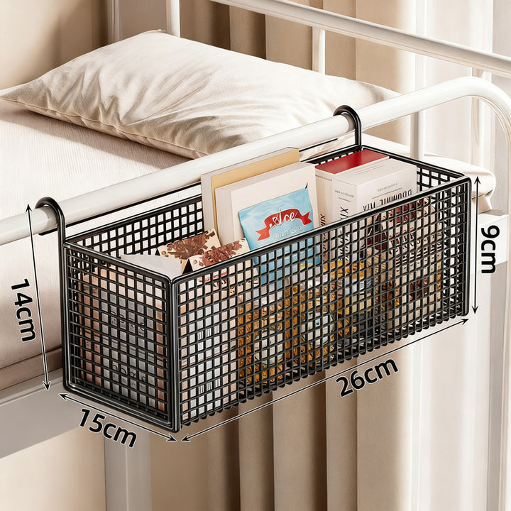Bed shelf for hanging, steel mesh