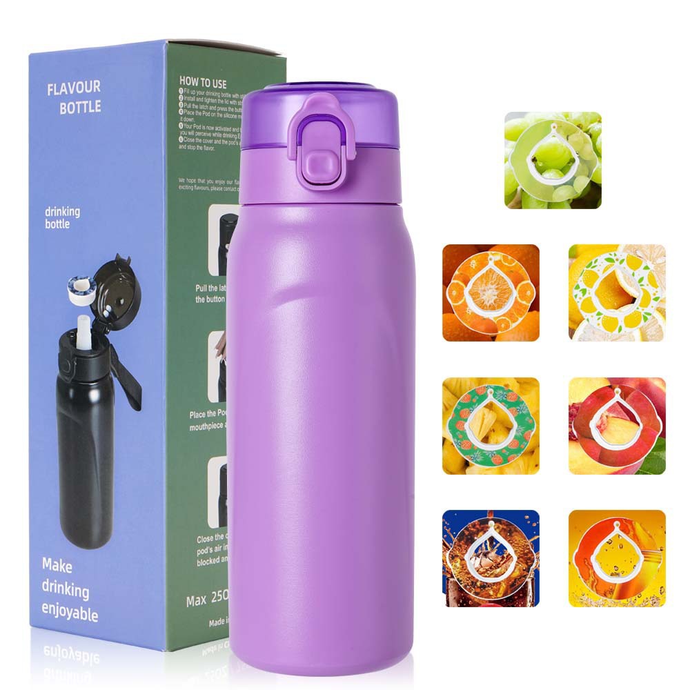 Stainless Steel Water Bottle 750 ml with Straw