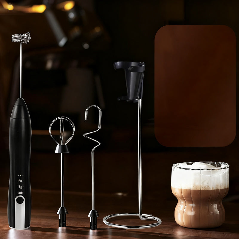 Electric milk frother, USB-C, multiple functions