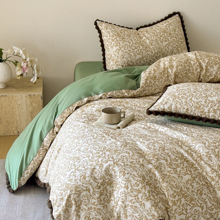 Cotton bedding set, mother-baby quality, floral pattern