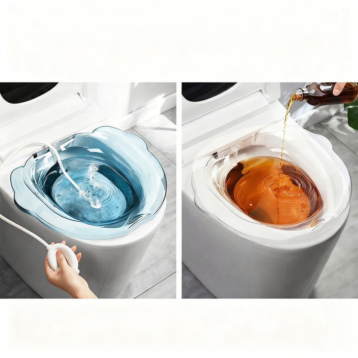 Plastic sitting bathtub