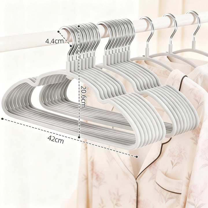Wide plastic hangers, non-slip, set of 10 or 20
