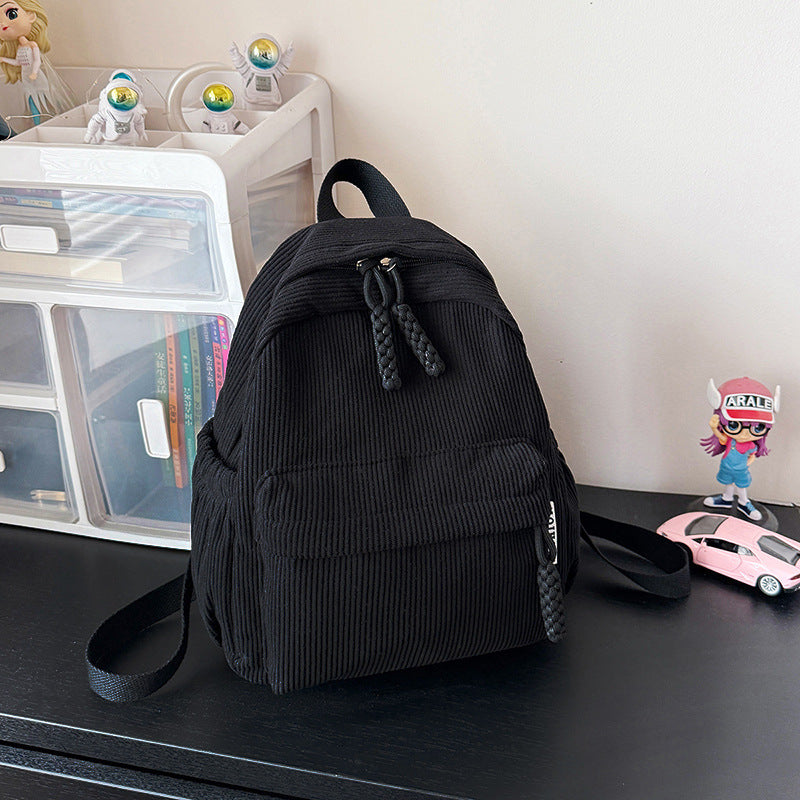 Large PU backpack, light, solid color